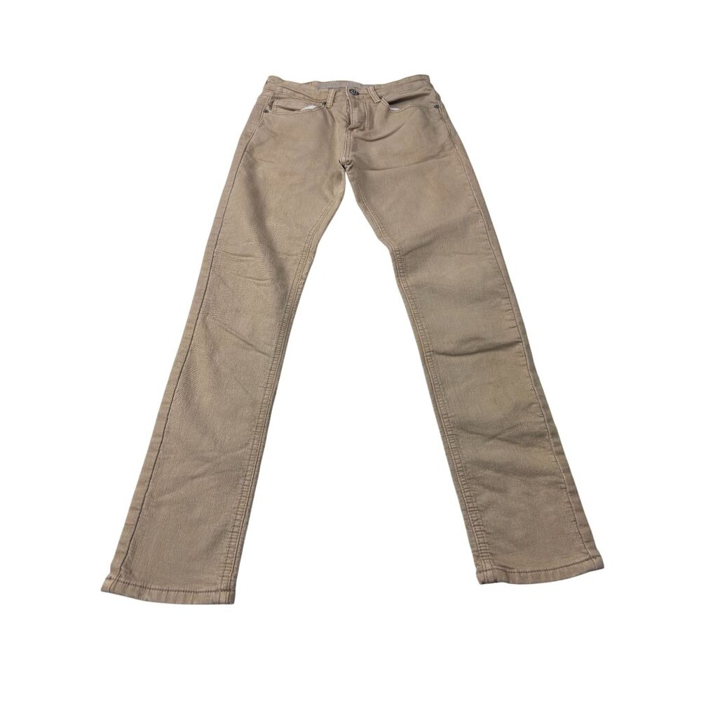 Vintage Genes Black Mens Tan Jeans W28 L30 Slim Fit Cotton Blend